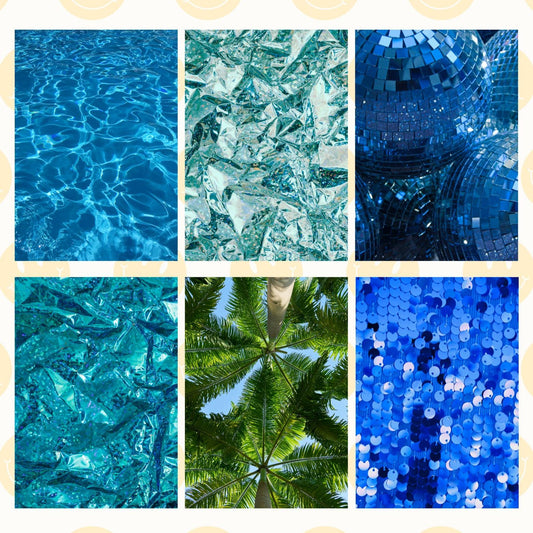 Blue Themed Sticker Paper: Scrapbook, Junk Journal, Planner