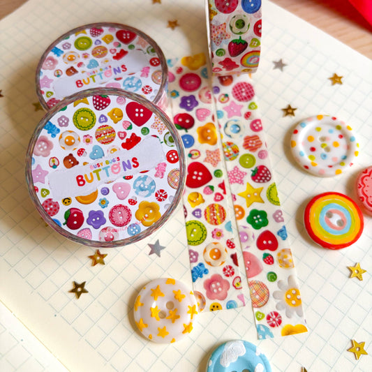 COMING SOON: Veronica Porlier Illustrations - Busy Bug’s Buttons Washi Tape