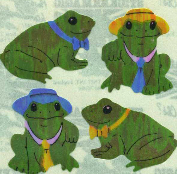 Stickermagic - Pearlie Stickers - Frogs Wearing Hat