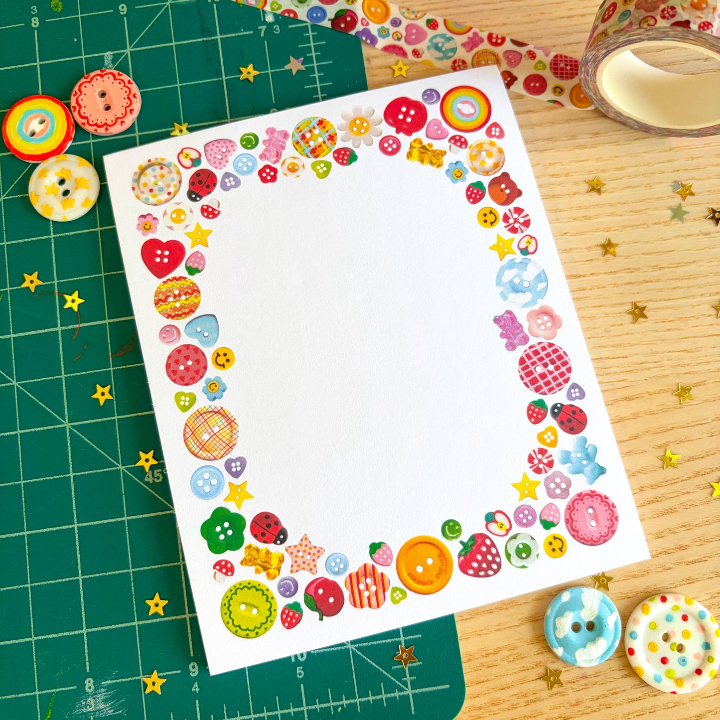 COMING SOON: Veronica Porlier Illustrations - Busy Bug's Buttons Memo Pad
