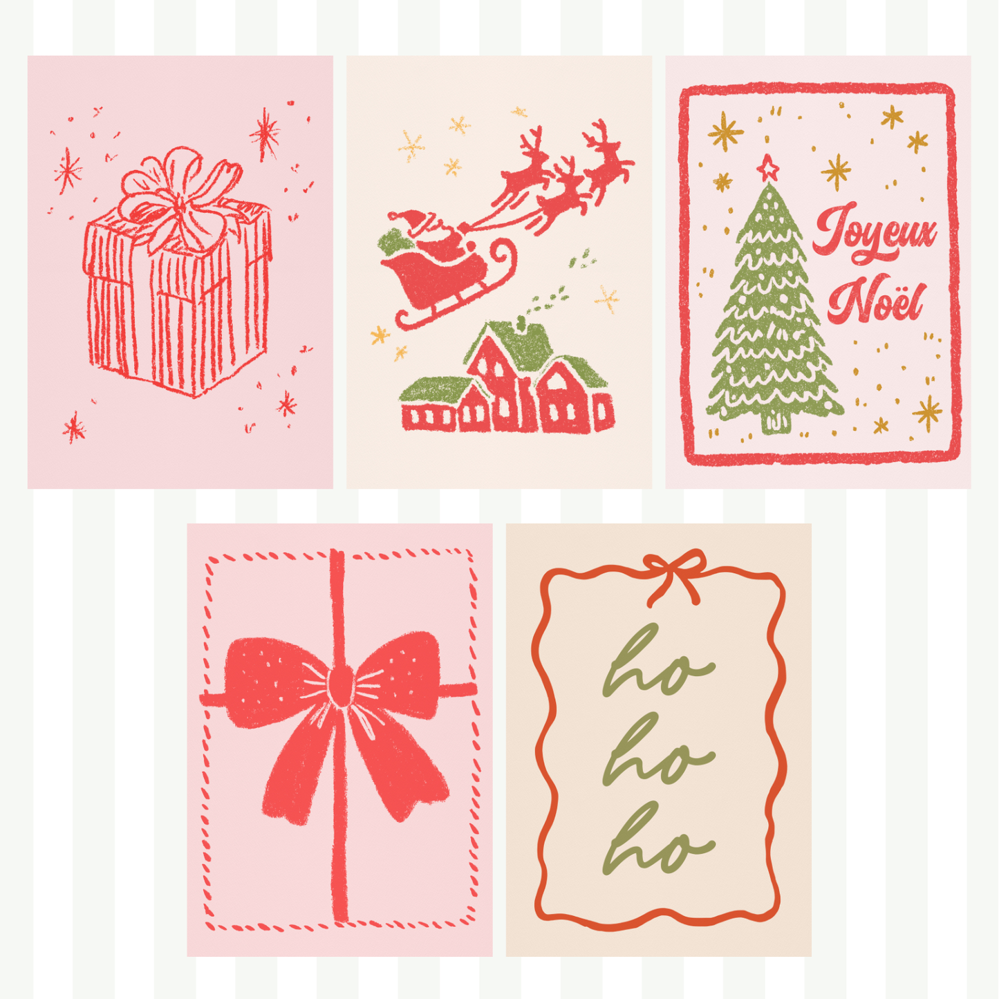 Christmas Themed Sticky Back Paper Pack