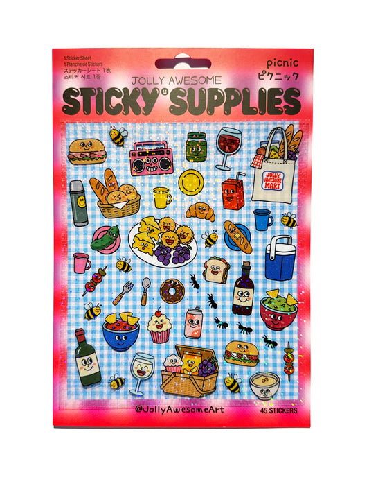 COMING SOON: Jolly Awesome - A5 Picnic Holographic Sticker Sheet