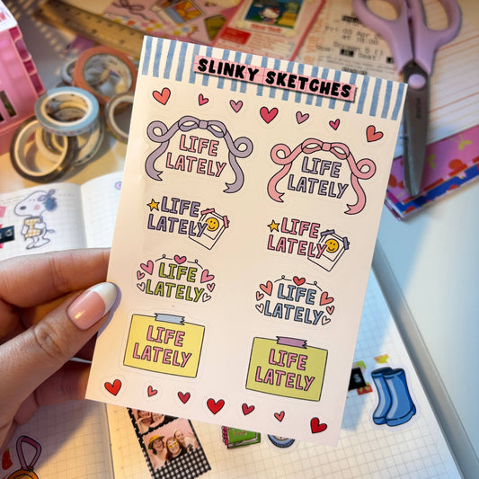 COMING SOON: Slinky Sketches - Life Lately A6 Matte Sticker Sheet