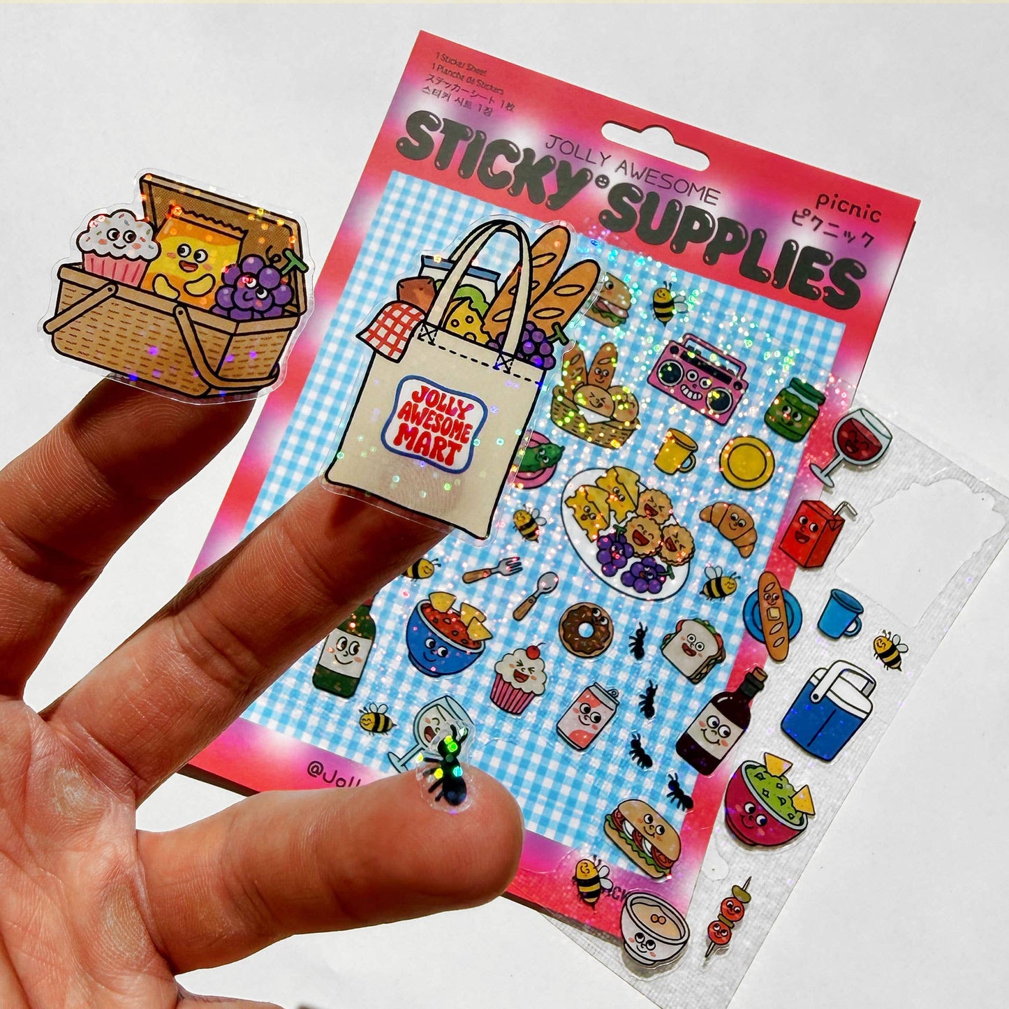 COMING SOON: Jolly Awesome - A5 Picnic Holographic Sticker Sheet