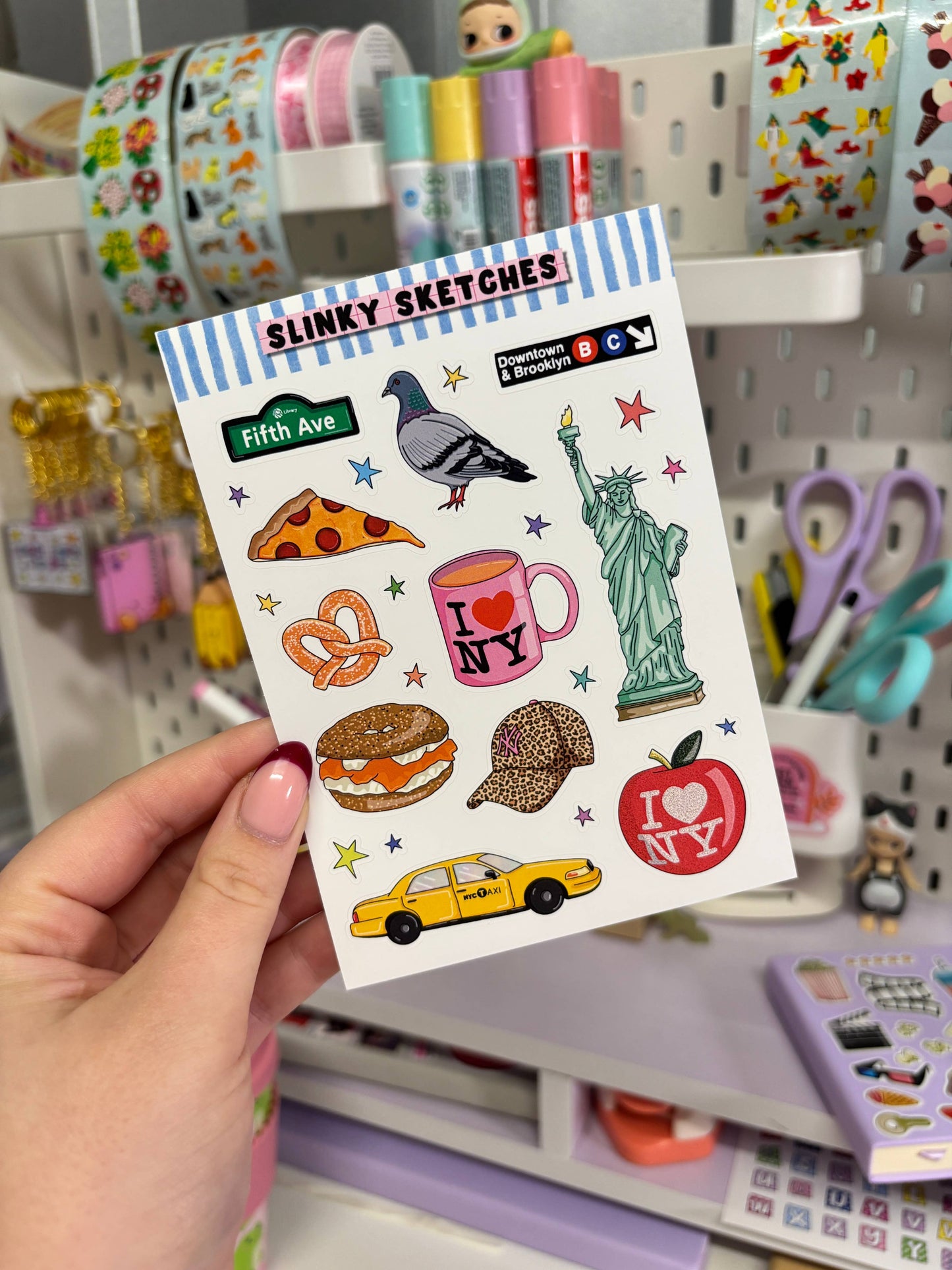 COMING SOON: Slinky Sketches - New York A6 Matte Sticker Sheet