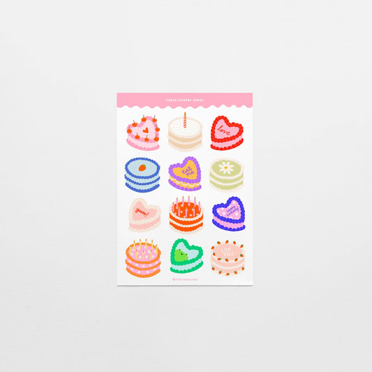 Tillie Rose Studio - Cakes Clear Vinyl Sticker Sheet