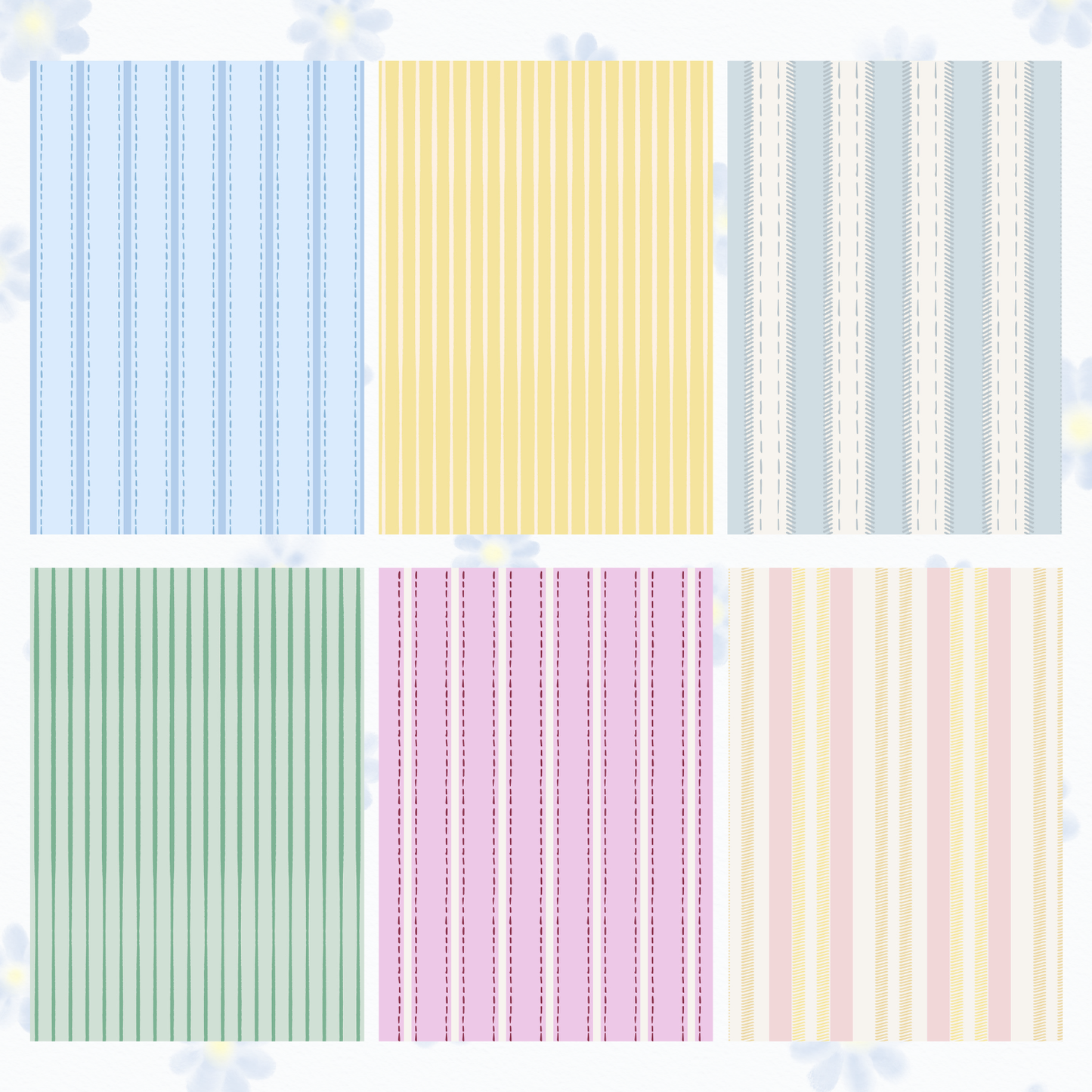 Stitched Pattern Scrapbook Paper Pack