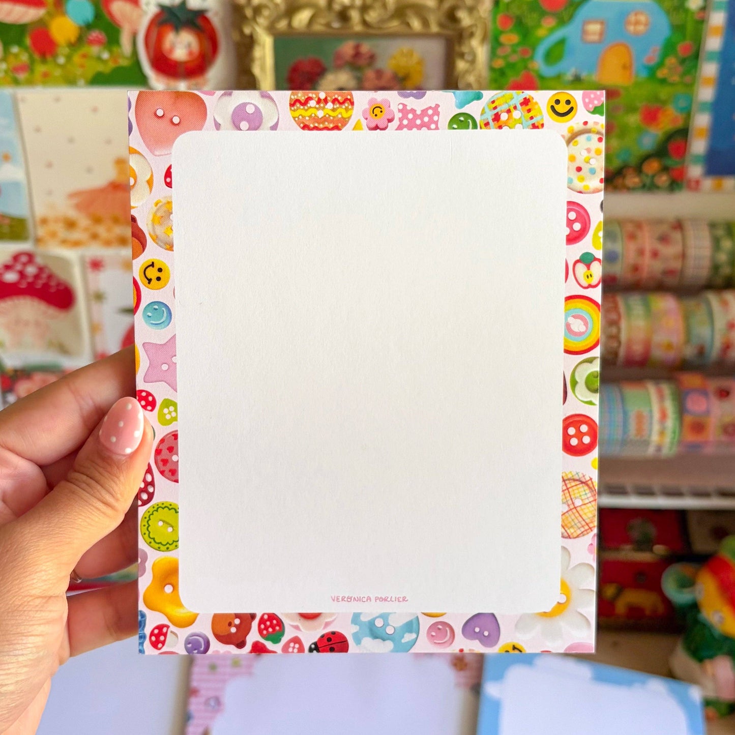 COMING SOON: Veronica Porlier Illustrations - Pretty Buttons Memo Pad
