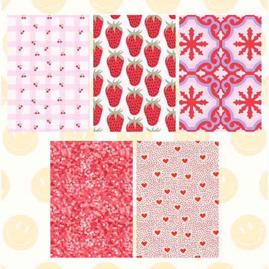 Cherry and Strawberry Scrapbook Paper Pack