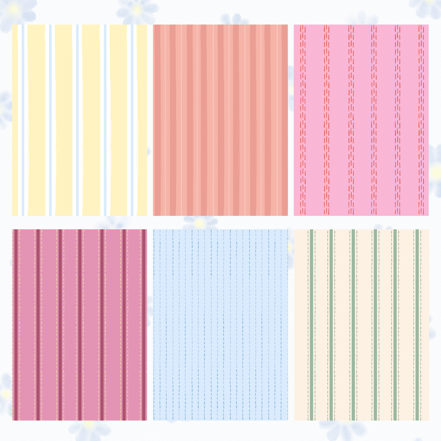 Stitched Pattern Scrapbook Paper Pack