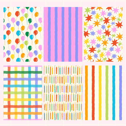 Rainbow Birthday Scrapbook Paper Pack