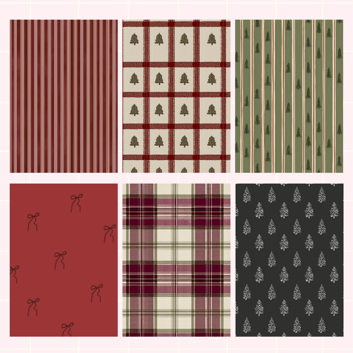 Christmas Texture Scrapbook Paper Pack