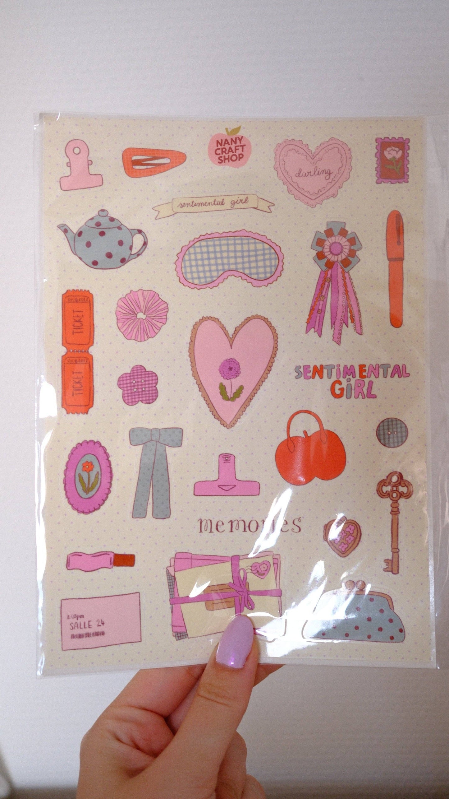COMING SOON: Nany Craft Shop - A5 Sentimental Girl Sticker Sheet