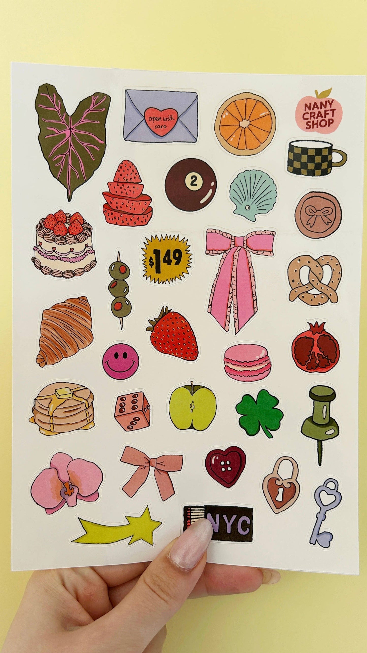 NanyCraftShop A5 Mini Trinkets Sticker Sheet