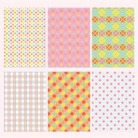 Bright Retro Scrapbook Paper Pack