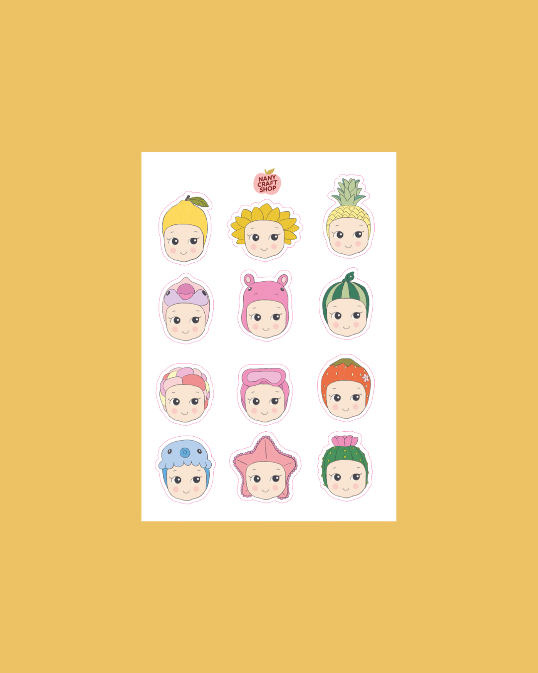 COMING SOON: Nany Craft Shop - A6 Summer Baby Sticker Sheet