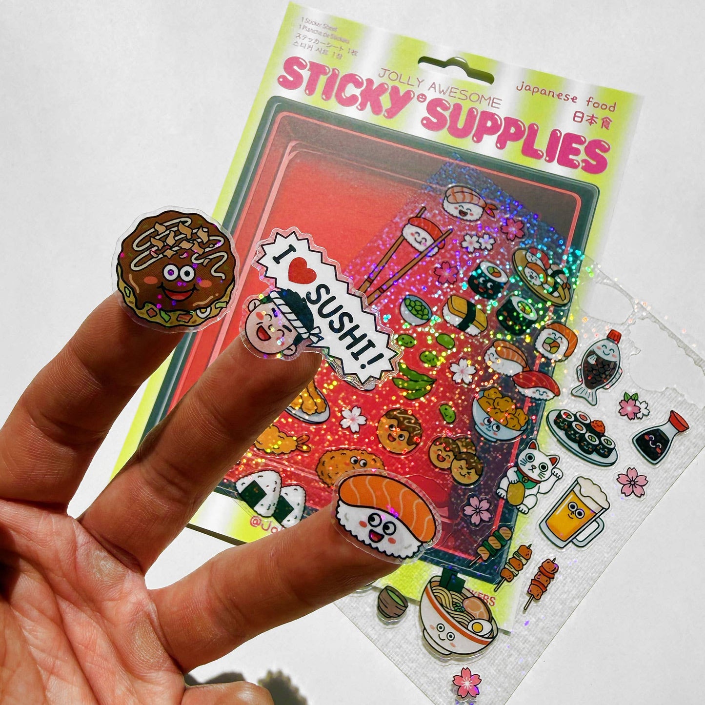 COMING SOON: Jolly Awesome - A5 Japanese Food Holographic Sticker Sheet