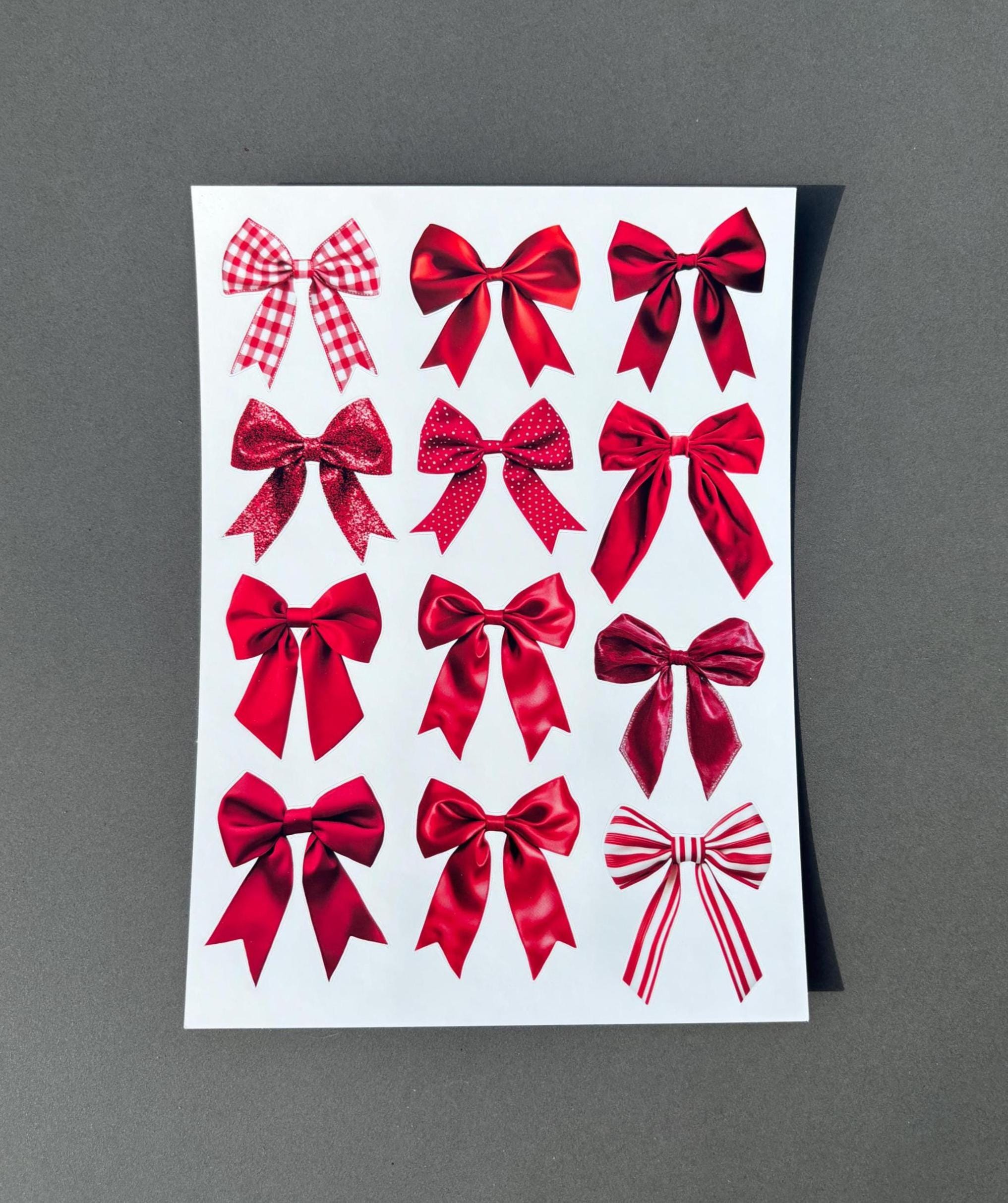 Red Bow Sticker Sheet – The Crafted Journal AU