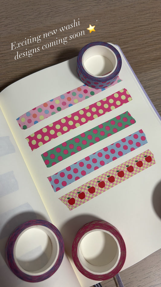 Checkered Apple Washi Tape