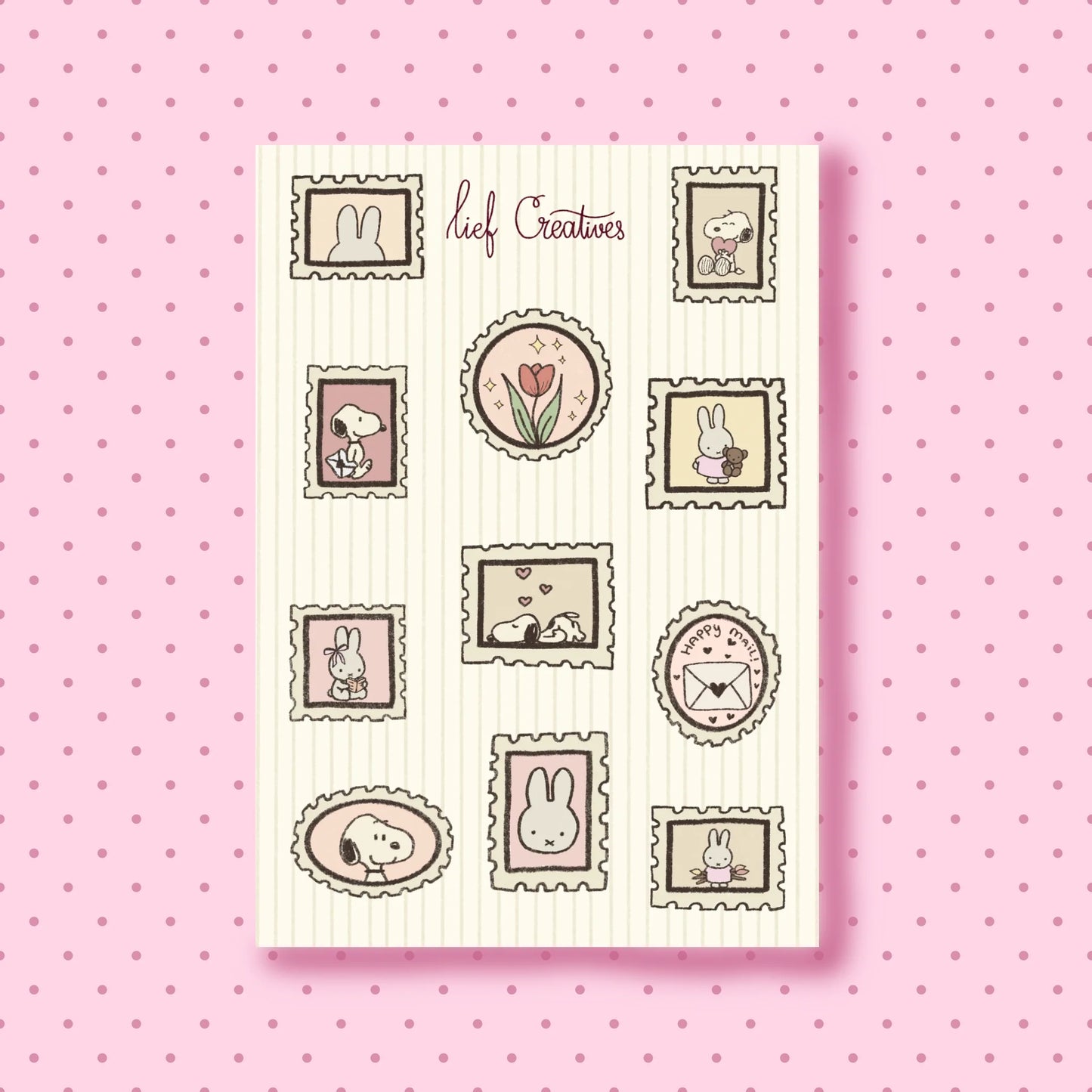Coming Soon: Lief Creatives Bunny and Dog Stamps A6 Sticker Sheet