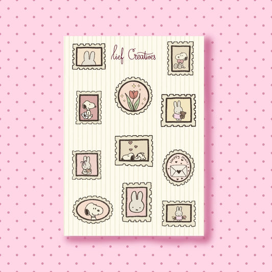 Coming Soon: Lief Creatives Bunny and Dog Stamps A6 Sticker Sheet