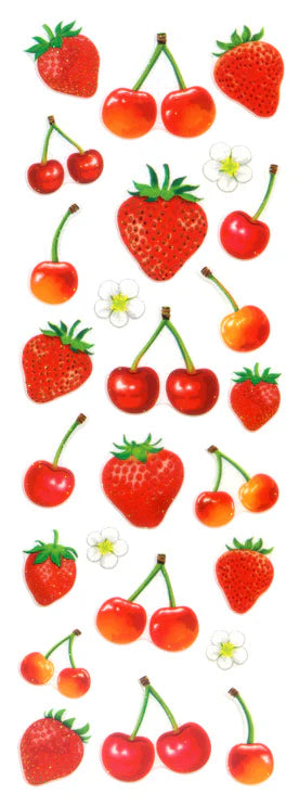 Sticker Fun Sparklies Strawberries and Cherries