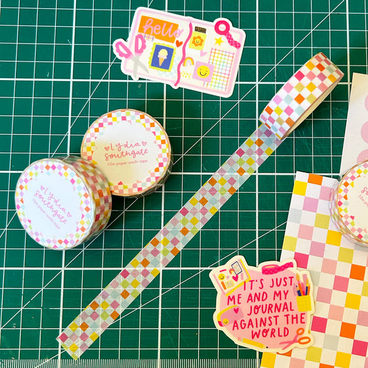 Coming Soon: Lydia Southgate - Pastel Checkerboard Washi Tape