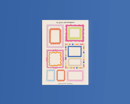 Coming Soon: Lydia Southgate - Colourful Frames Sticker Sheet