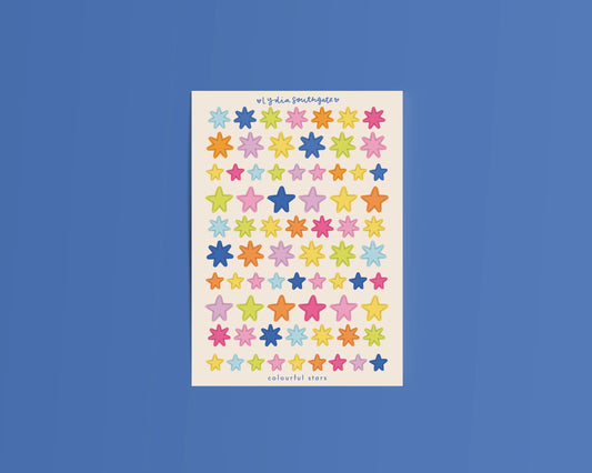 Lydia Southgate - Colourful Stars Sticker Sheet