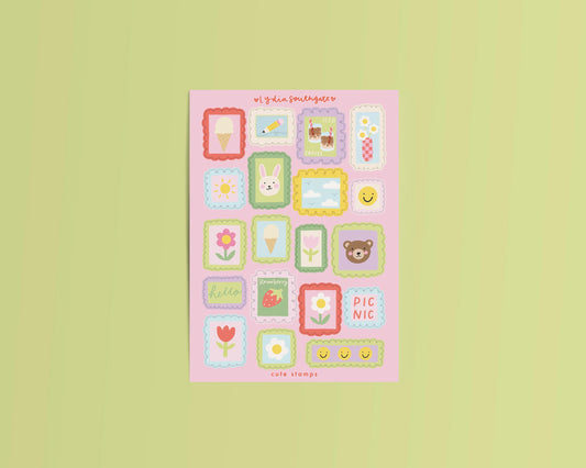 Coming Soon: Lydia Southgate - Cute Stamps Sticker Sheet