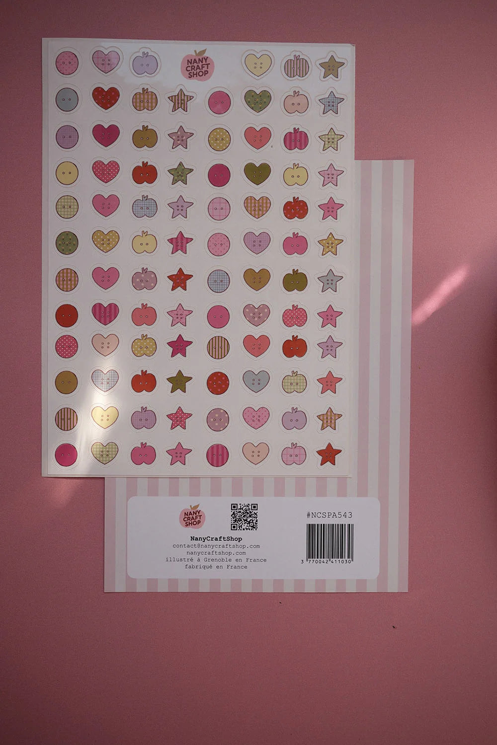 COMING SOON: Nany Craft Shop - Mini Buttons A5 Sticker Sheet