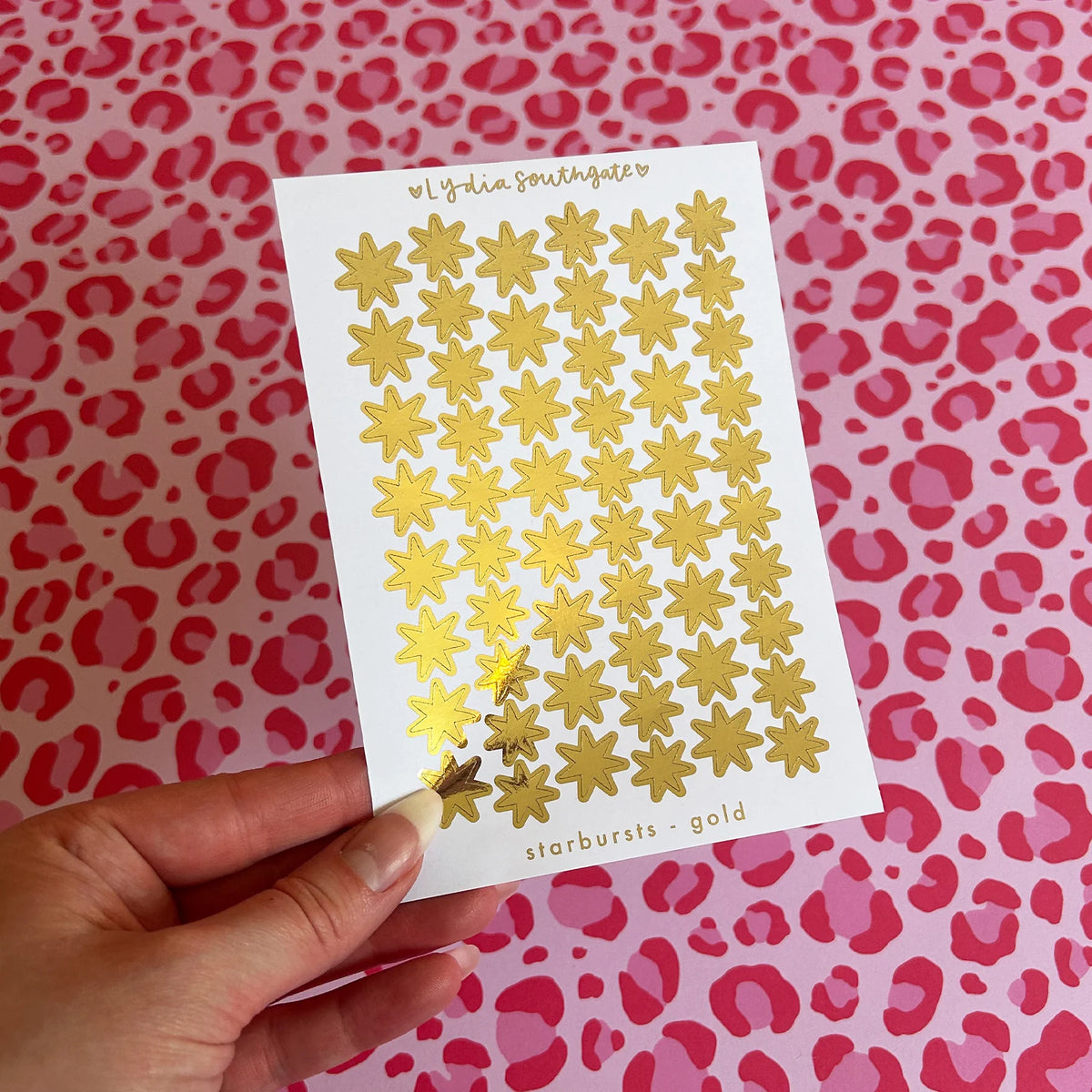 Coming Soon: Lydia Southgate - Metallic Starbursts Sticker Sheet - Gold
