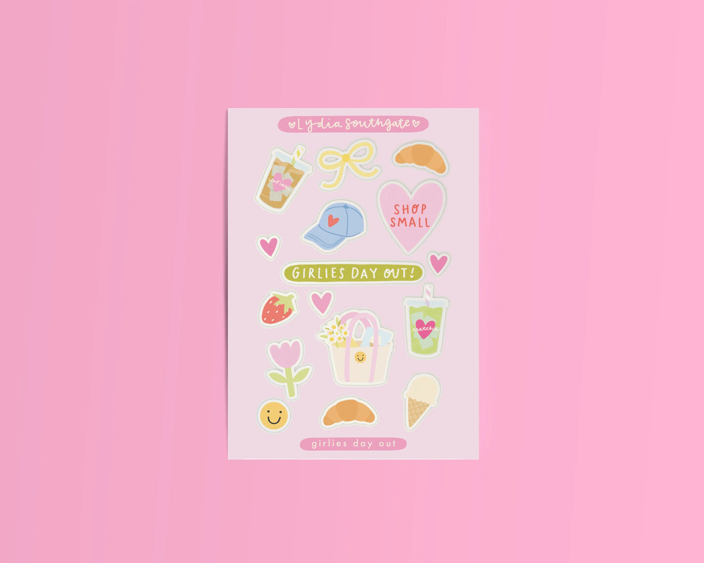 Lydia Southgate - Girlies Day Out Mini Clear Vinyl Sticker Sheet