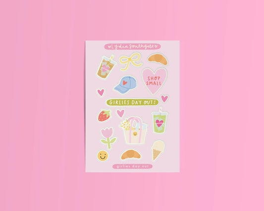 Lydia Southgate - Girlies Day Out Mini Clear Vinyl Sticker Sheet