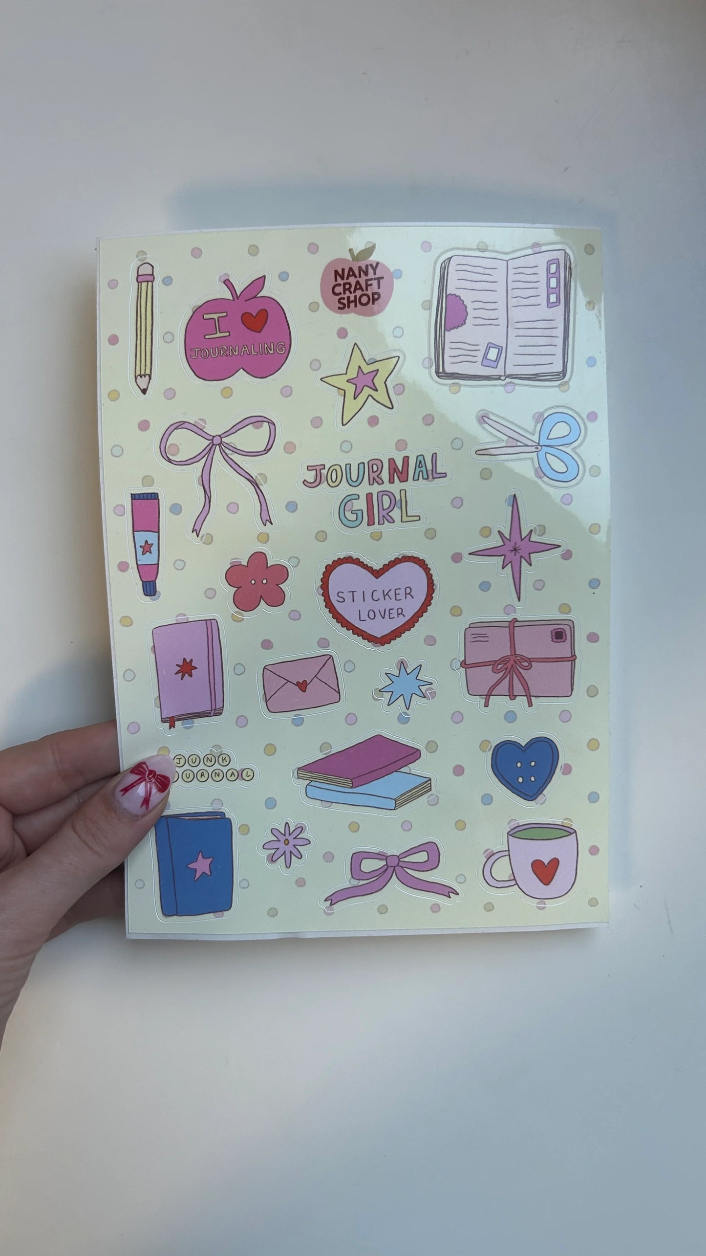 COMING SOON: Nany Craft Shop - Crafty Girl A5 Sticker Sheet