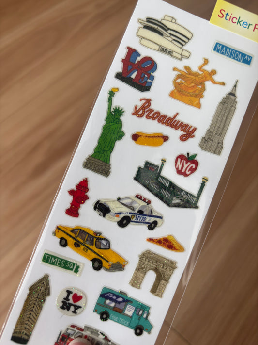 Sticker Fun Sparklies New York
