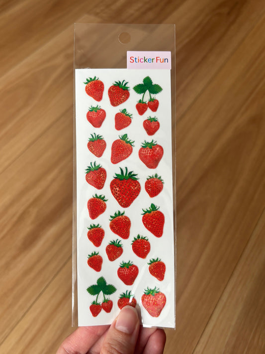 Sticker Fun Sparklies Strawberries