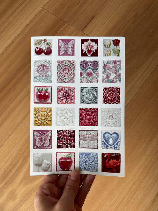 Whimsical Tile Sticker Sheet