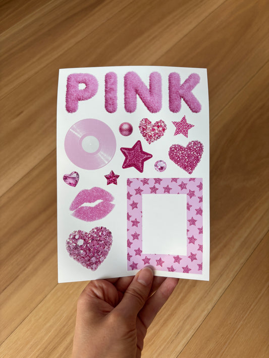 Pink Girly Sticker Sheet