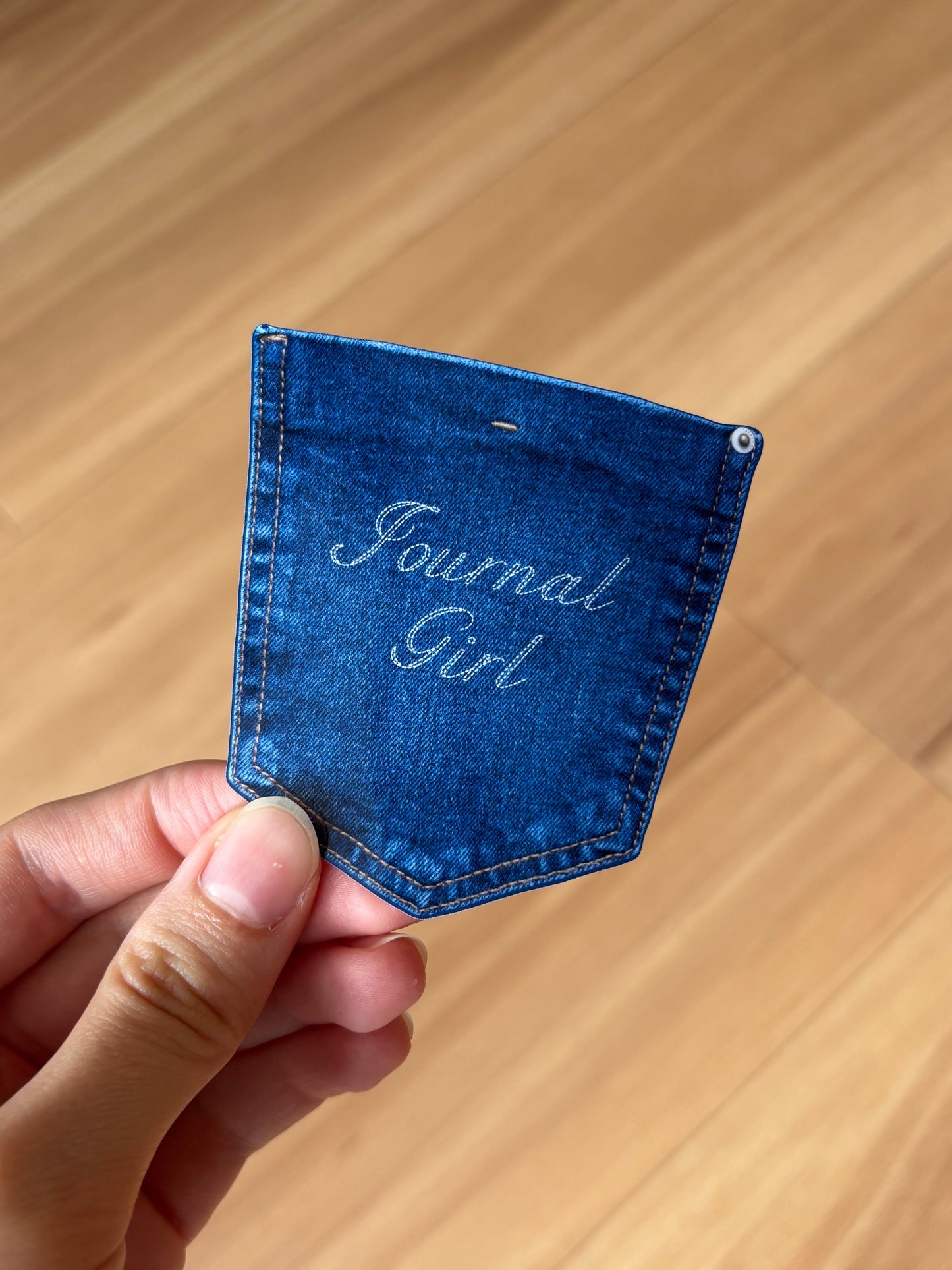 Journal Girl Denim Style Sticker