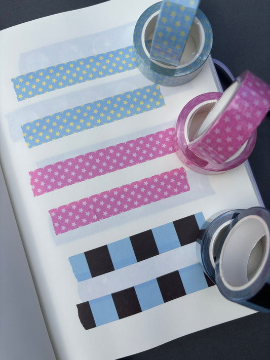 Blue and Brown Stripe Washi Tape