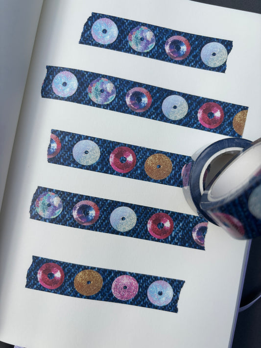 Denim Sequin Washi Tape