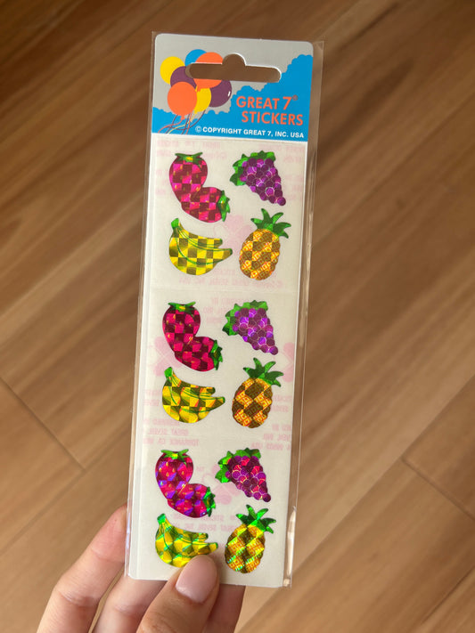 Great 7 Prismatic Fruit Stickers