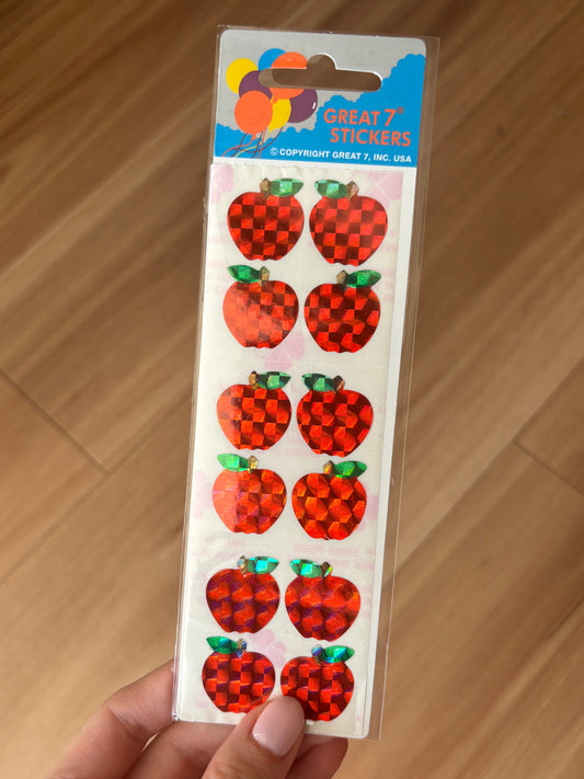 Great 7 Prismatic Apple Stickers