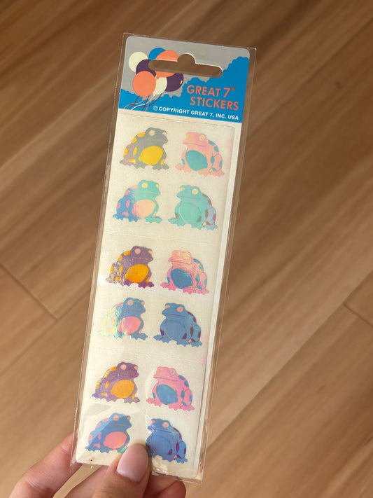 Great 7 Pearly Tropical Frog Stickers