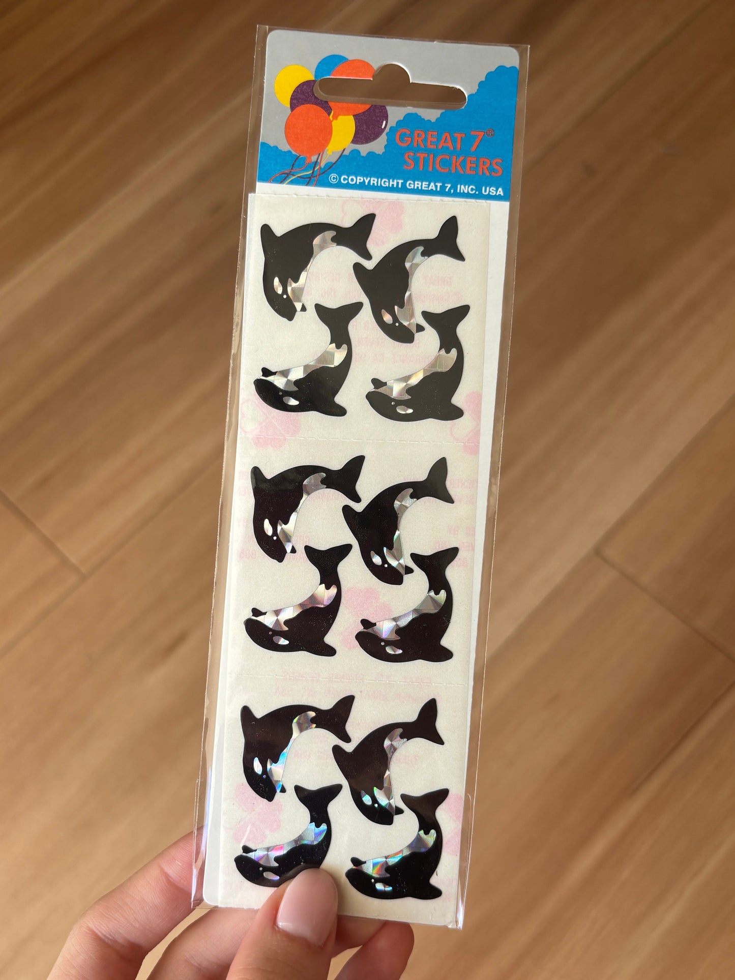 Great 7 Prismatic Whale Stickers