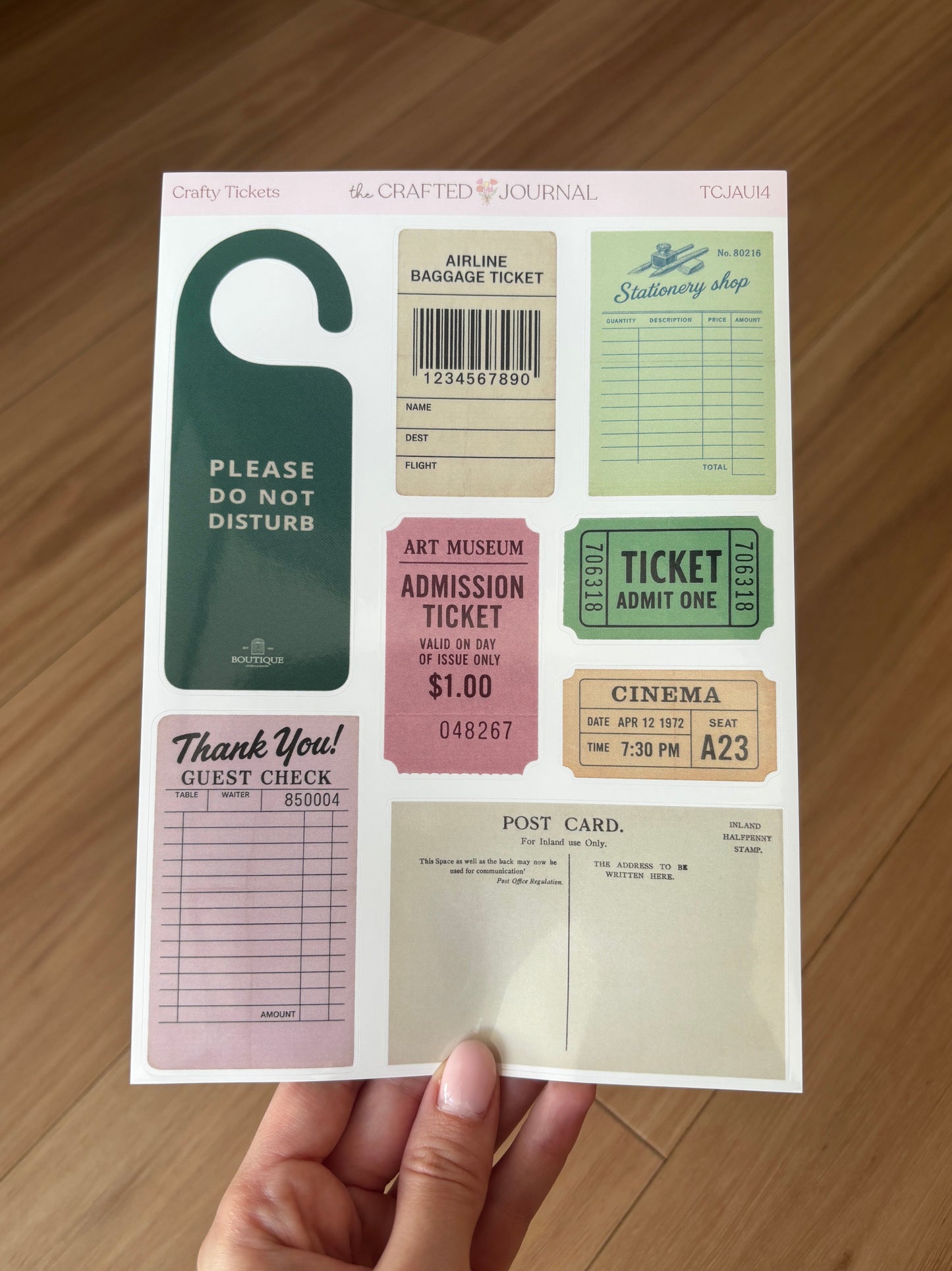 Crafty Girl Travel Trinket Sticker Sheet