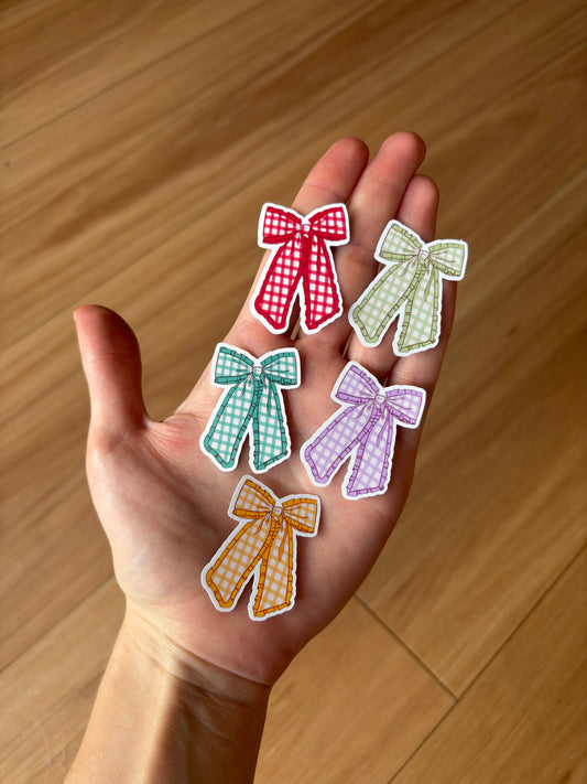 Mini Bow Stickers - Set of 5