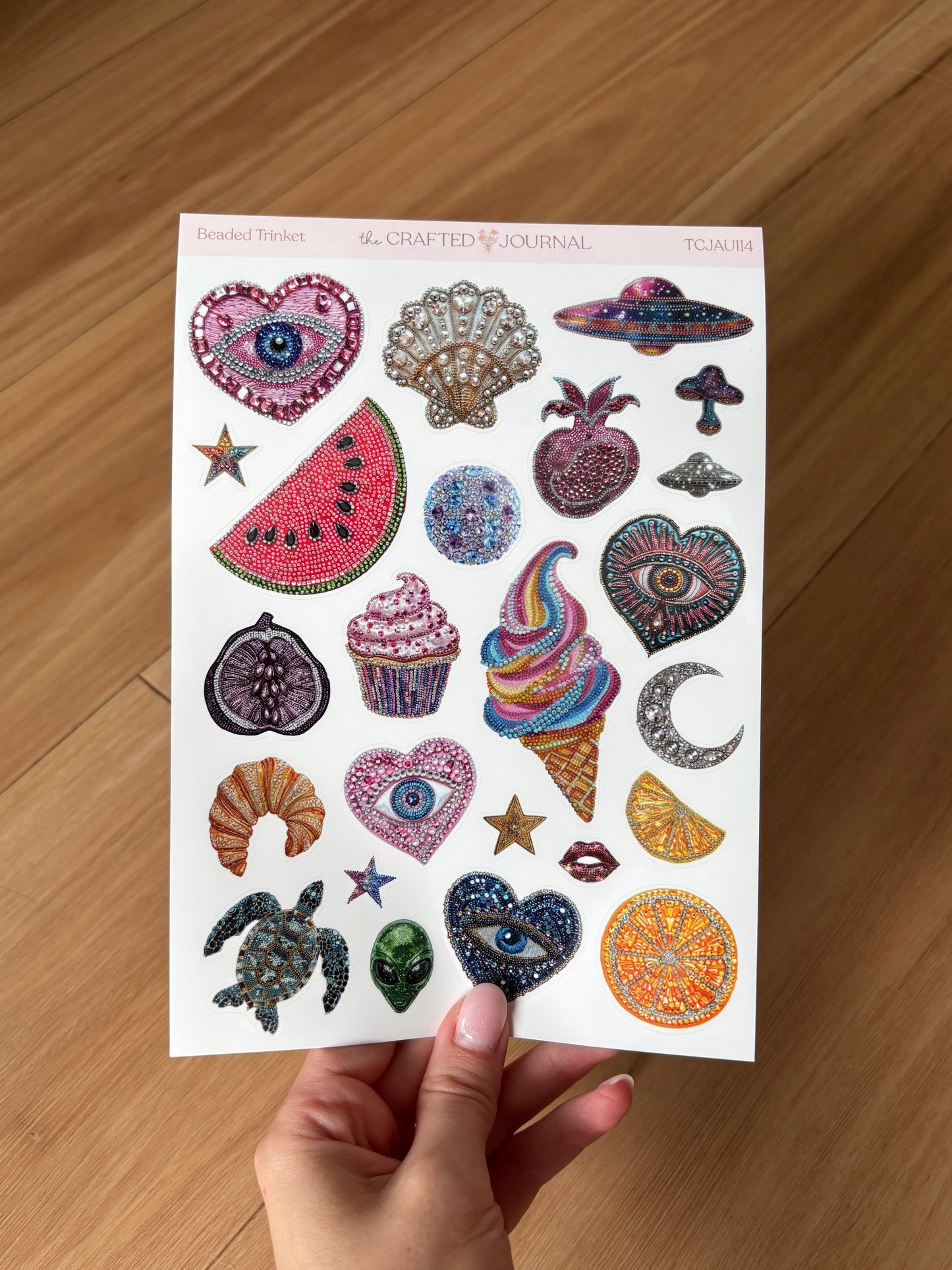 Beaded Trinket Sticker Sheet