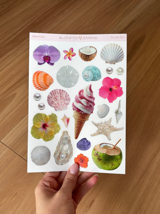 Island Girl Sticker Sheet